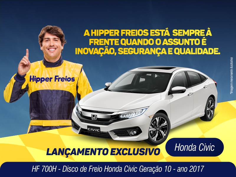 Hipper Freios produz em primeira mão o disco para Honda Civic Geração 10