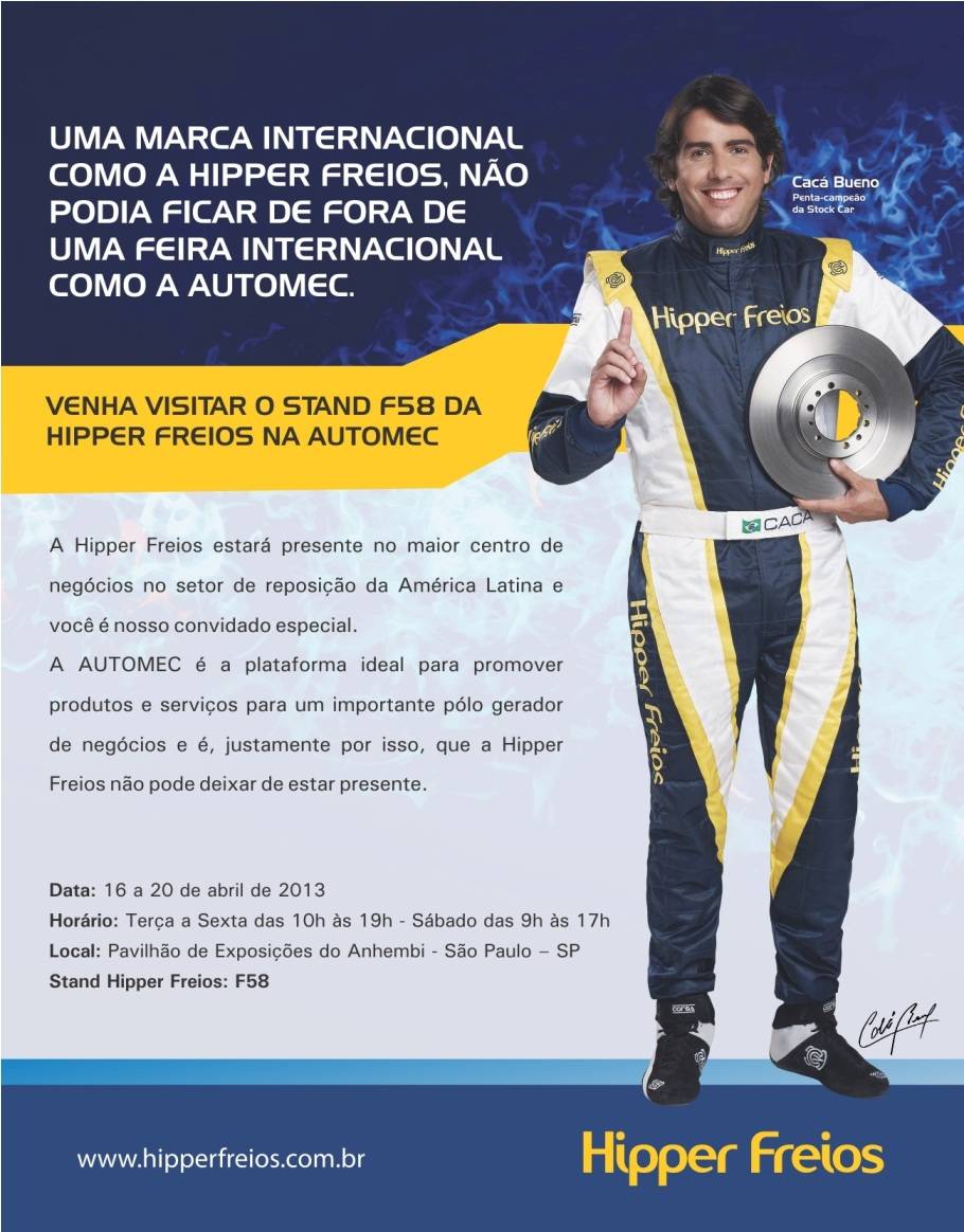 Hipper Freios na Automec: Presença confirmada.