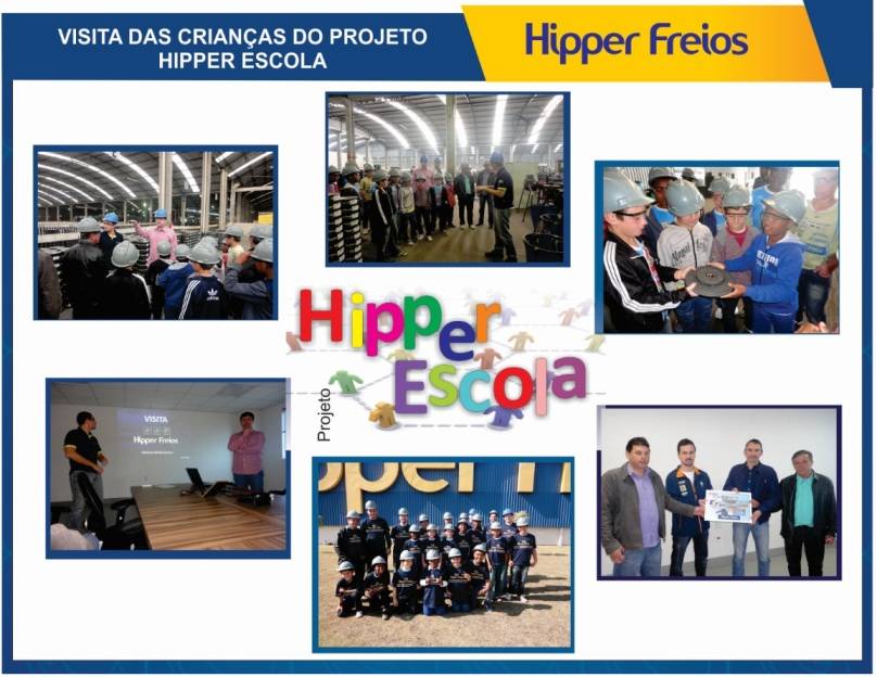 Kids from the Hipper Escola [Hipper School] project make an educational visit