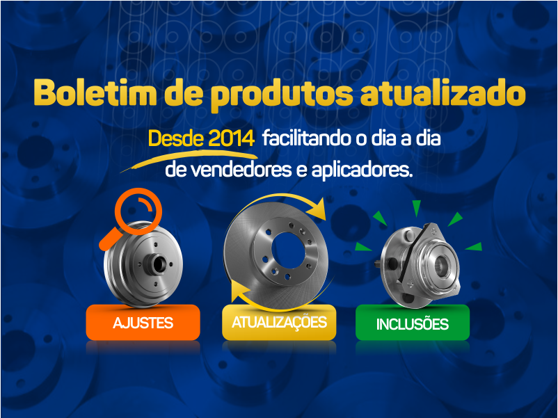 Hipper Freios disponibiliza Boletim de Produtos com atualizações dos catálogos