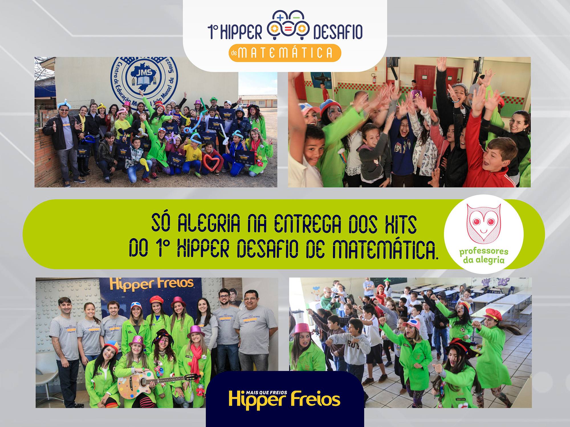 Hipper Freios faz visita nas escolas para entrega dos kits do 1º Hipper Desafio de Matemática