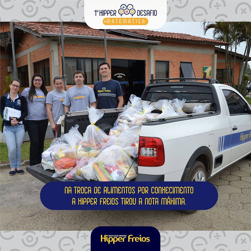 Na troca de alimentos por conhecimento a Hipper Freios tirou nota máxima